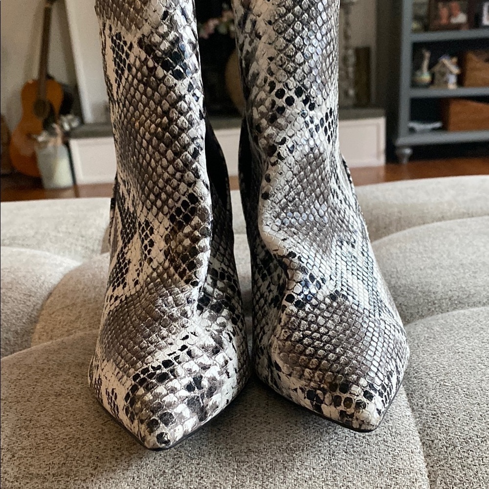Lulu's Snakeskin Ankle Boots - Picture 2 of 12